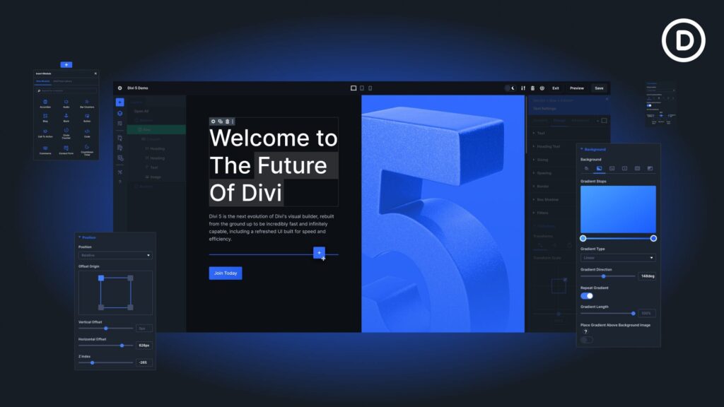 divi-five-interfance-youtube
